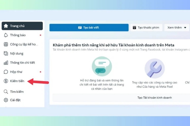 Hướng dẫn bật kiếm tiền trên Facebook từ Fanpage